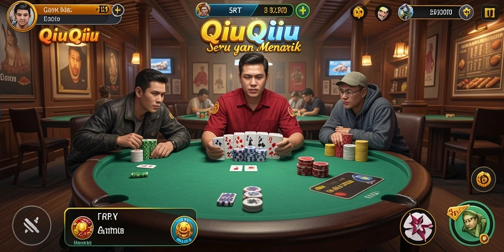 Tampilan gameplay seru dari 5RT dalam QiuQiu.