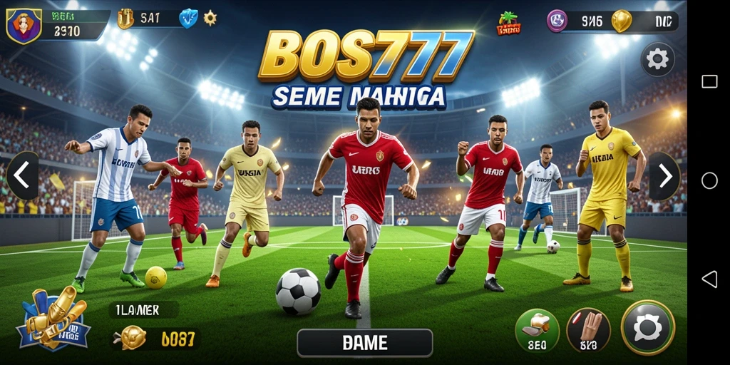 Tampilan gameplay BOS777 yang seru dengan aksi olahraga yang menantang.