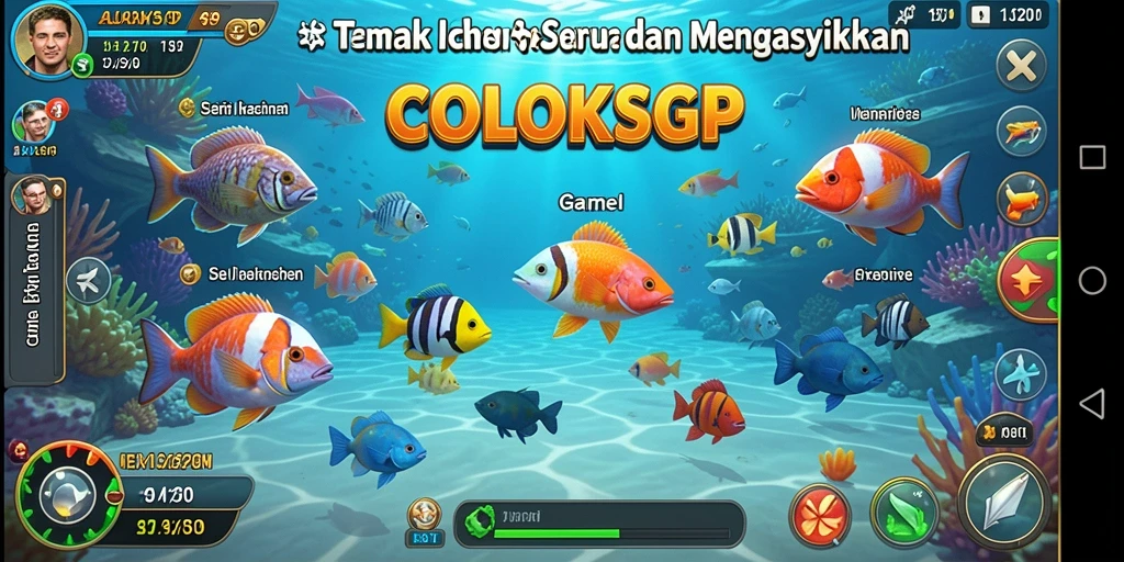 Screenshot utama COLOKSGP menampilkan aksi seru Tembak Ikan.