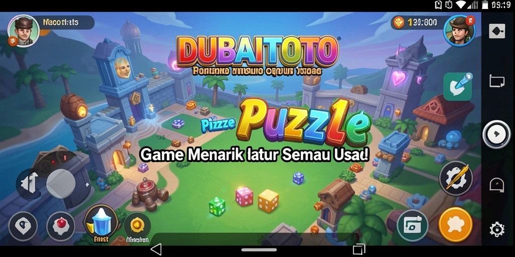 Tampilan gameplay DUBAITOTO dengan teka-teki menantang.