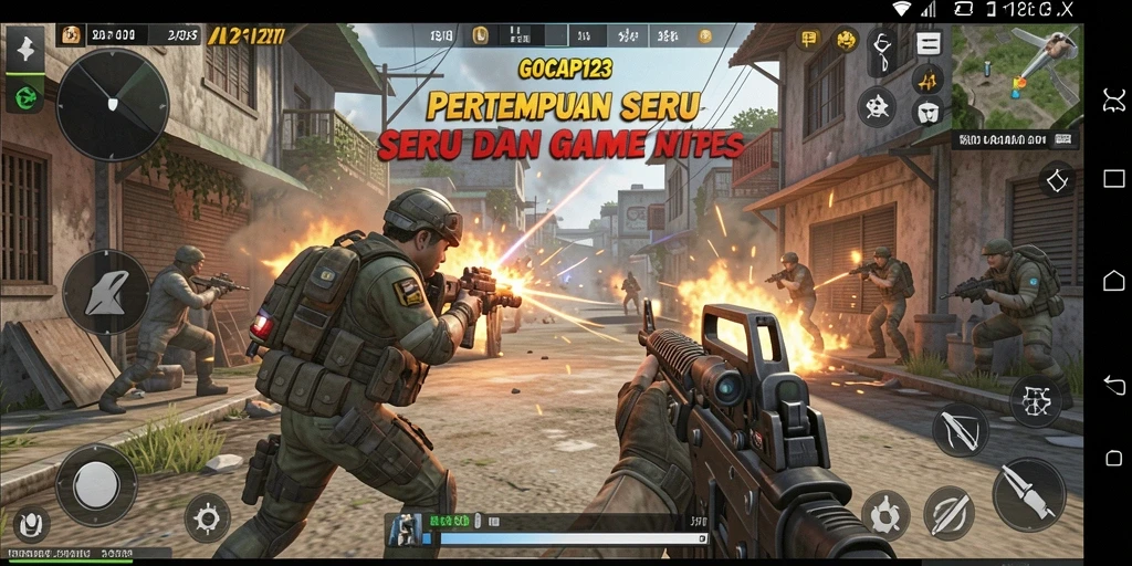 Tampilan gameplay seru dari GOCAP123 dengan pertempuran intens dan strategi tim.