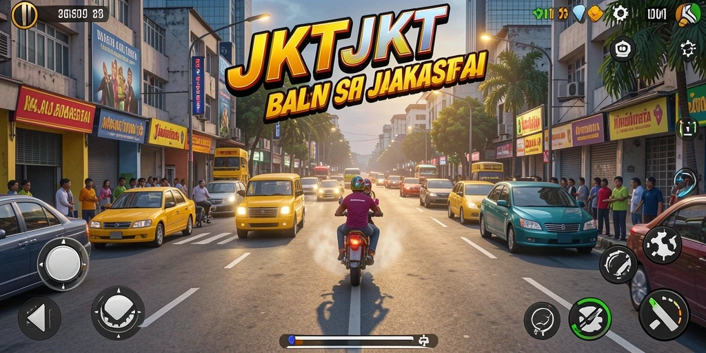 Tampilan menarik dari gameplay balapan JKTJKT yang menegangkan.