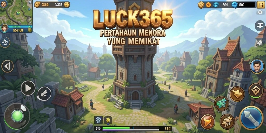 Gameplay menarik LUCK365 menampilkan strategi pertahanan menara yang intens.