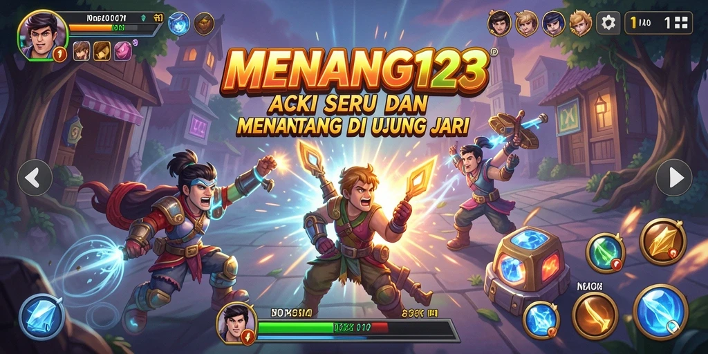 Screenshot menampilkan aksi intens dalam MENANG123.