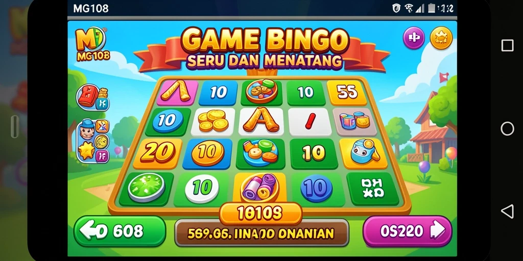 Tampak permainan Bingo yang seru di MG108.