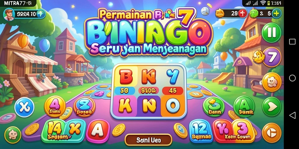 Screenshot gameplay MITRA77 menampilkan pengalaman Bingo yang seru.