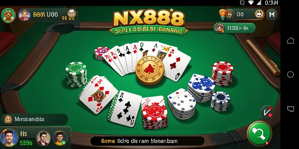 Tampilan screenshot gameplay Gaple yang seru dan interaktif.
