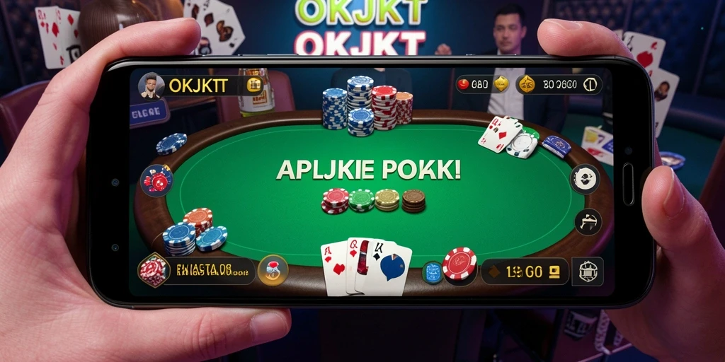Screenshot yang menampilkan gameplay seru di OKJKT poker.