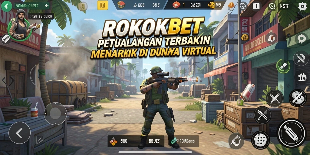 Screenshot gameplay ROKOKBET yang menunjukkan petualangan di dunia terbuka.
