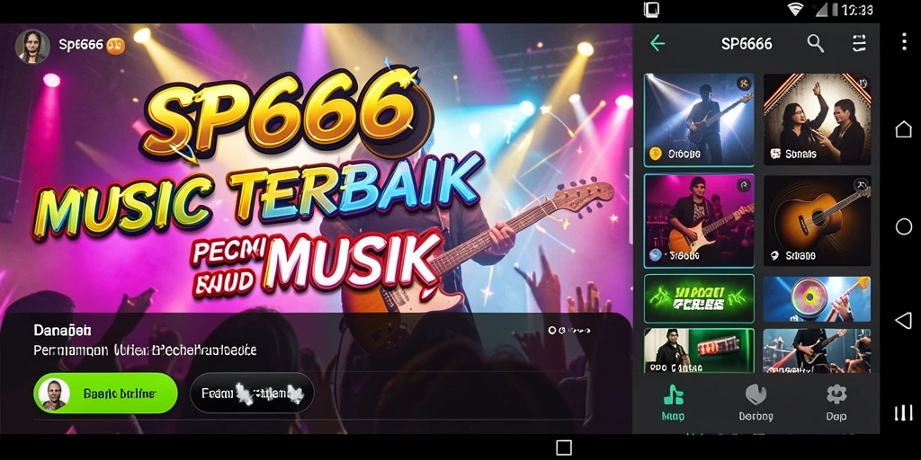 Tampilan gameplay SP666 yang interaktif dan menarik untuk semua pemain musik.