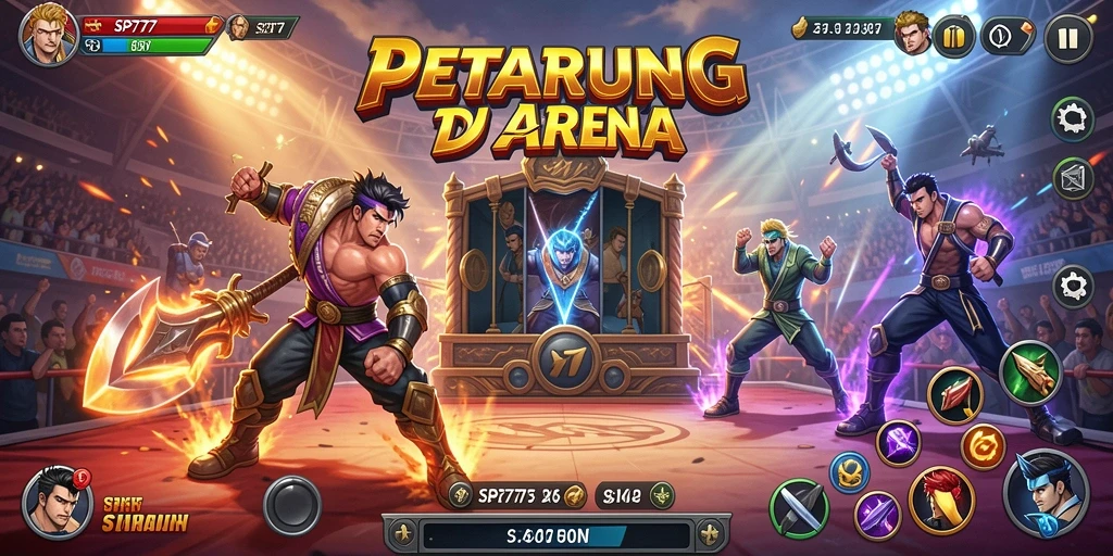 Gameplay seru SP777 dengan aksi pertarungan mendebarkan.