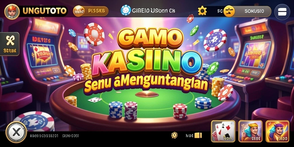 Tampilan gameplay seru di UNGUTOTO, merasakan nuansa Kasino.