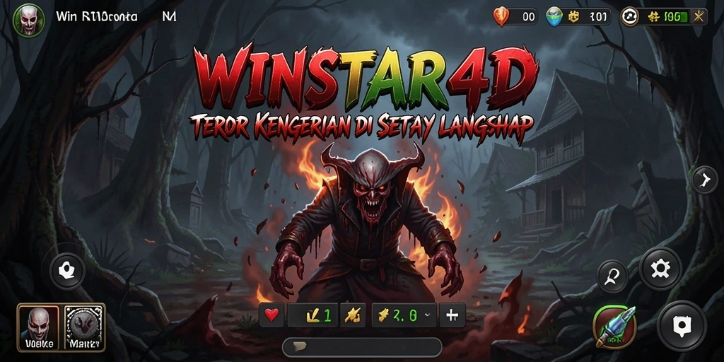 Screenshot gameplay menegangkan dari WINSTAR4D dengan suasana mencekam.